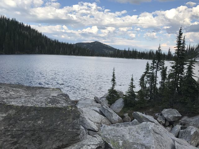 View from the rockslide along the northern shore