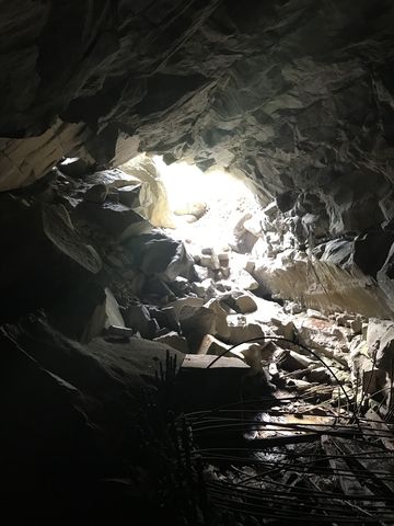 View from inside the tunnel