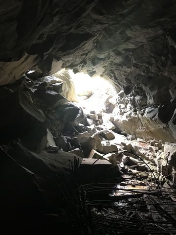 View from inside the tunnel