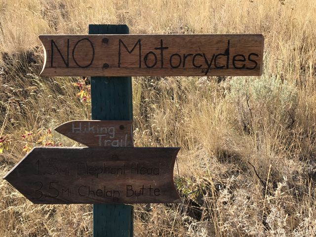 The hiking trail shifts to the right at first, then switchbacks left.