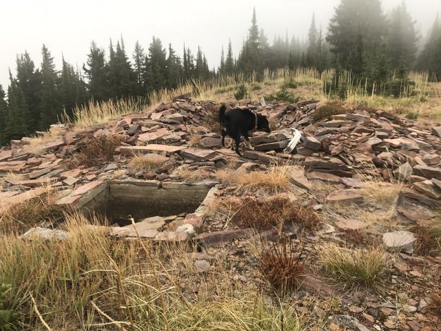 Ruins of the lookout on Pond Peak