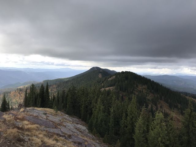 View north of Guard Peak, Downey Peak, and Bennett Peak