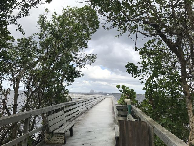 Another pier out onto the river near the Midpoint Memorial Bridge