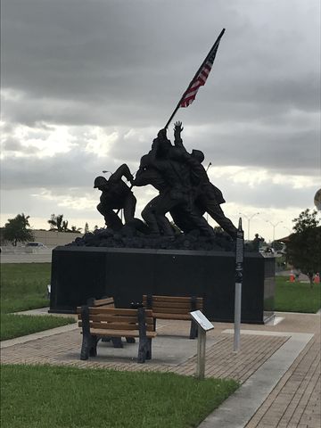 Iwo Jima memorial at trailhead