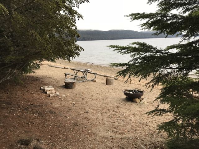 Numerous campgrounds dot the lake shore. Each comes with a bear box!