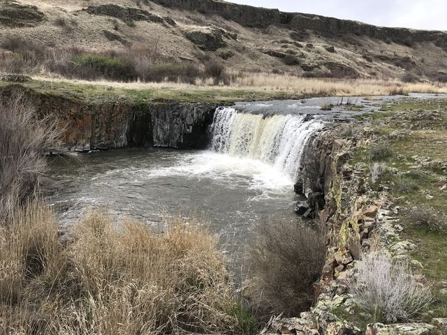 The main waterfall in the eastern arm. A perfect picnic spot