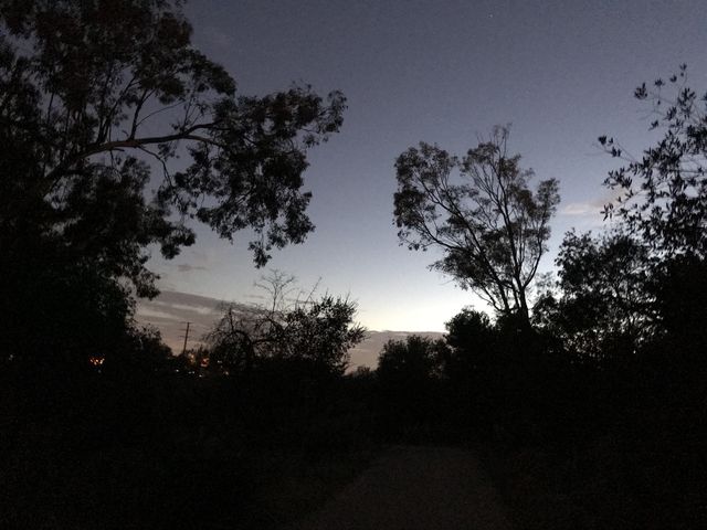 Darkness falling over Serrano Road. Its a great after-work hike