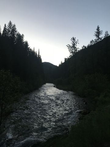 Dusk enveloping Big Creek