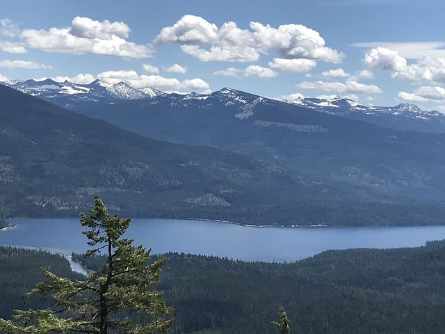 The views into the Selkirks are best in the upper portions of the southern side of Plowboy