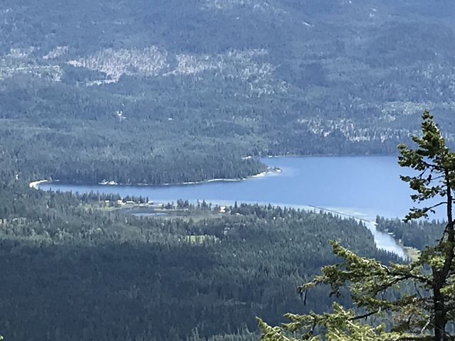 Mosquito Bay and the  Thoroughfare connecting upper and lower Priest Lake