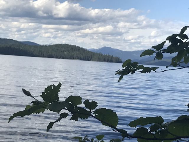 Views across the lake are plentiful