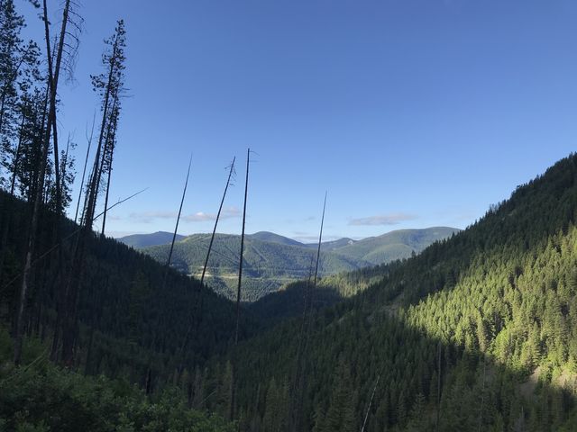 Looking south towards Lookout Mountain. The light-colored band is I-90