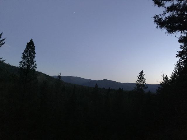 Time to pull out the headlamp! This is near the Swamp Creek trailhead