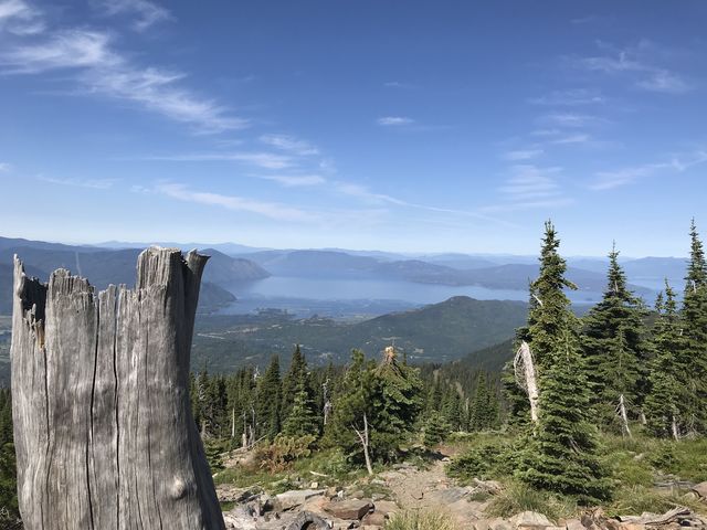 View of Lake Pend Oreille from the false peak