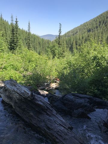 View towards Mullan while crossing Willow Creek