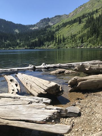 Lower Stevens with Stevens Peak in the background