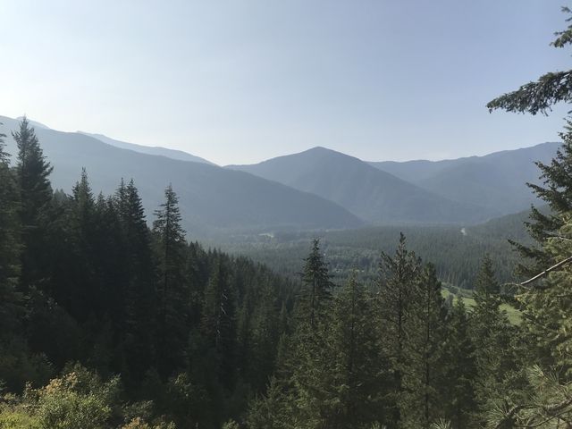 Views into the southern Bull River valley open up quickly