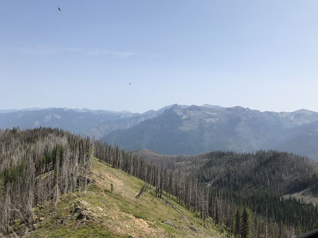 Looking north. The jagged peaks in the foreground center-right are the Ibexes