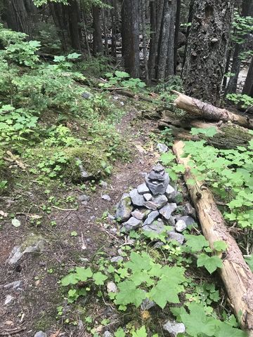 Look for this cairn at the 4.55-mile mark