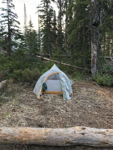 Our camp on the east end of the meadow