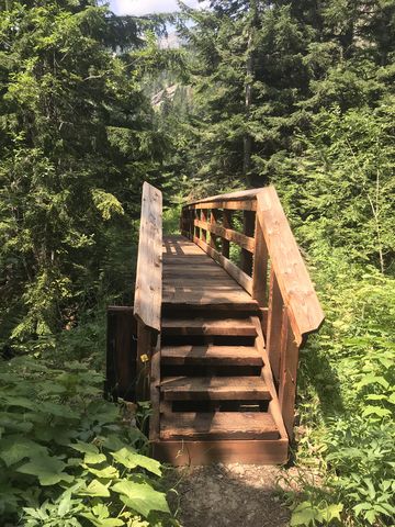 The forest service built 2 rather heavy-duty bridges!