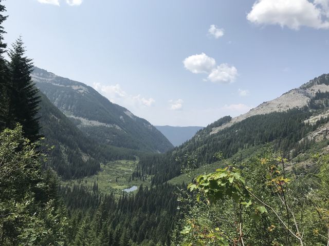 Looking down on Rock Meadows and the Rock Creek valley