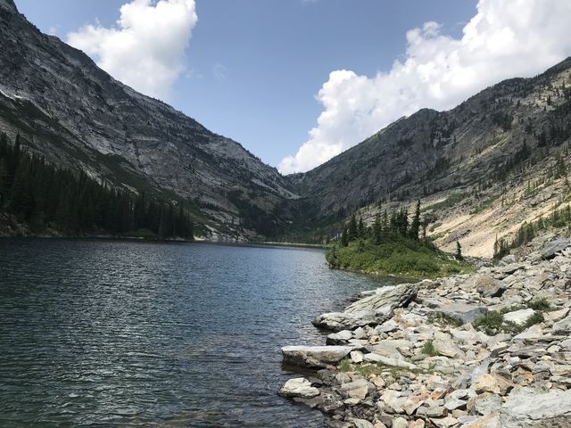 Looking north along Rock Lake towards St. Paul Pass