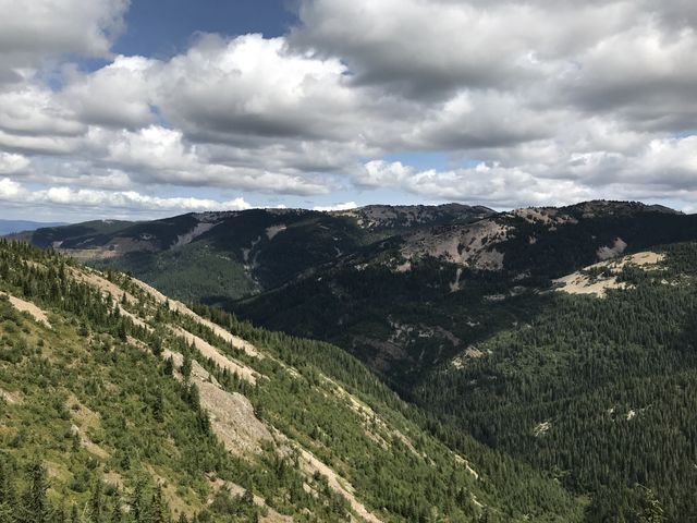 Rochat Peak in the foreground, Boise Peak and Latour Peak in the background