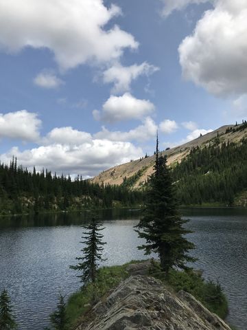 View from the peninsula towards the lakes outlet