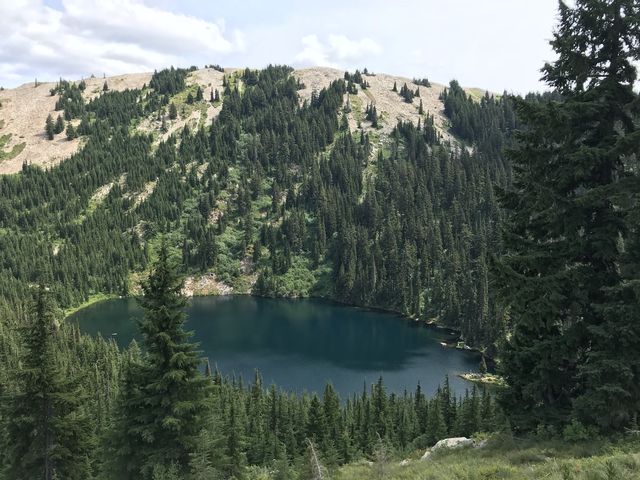 Crystal Lake while climbing to the saddle below Pearson Peak