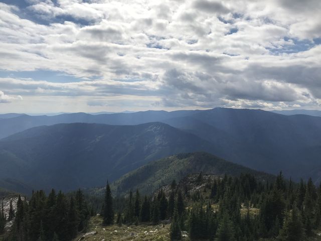 Looking west from Snow Peak into the Clearwater Mountains