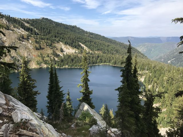 Heart Lake, taken from the trail halfway down