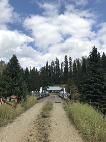 Crossing the St. Joe again, with the ranger station on the other side