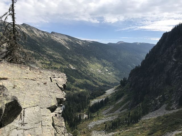 Swamp Creek valley, with Buck Lake immediately below