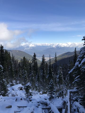 View past Farnham Ridge into the Kootenai river valley